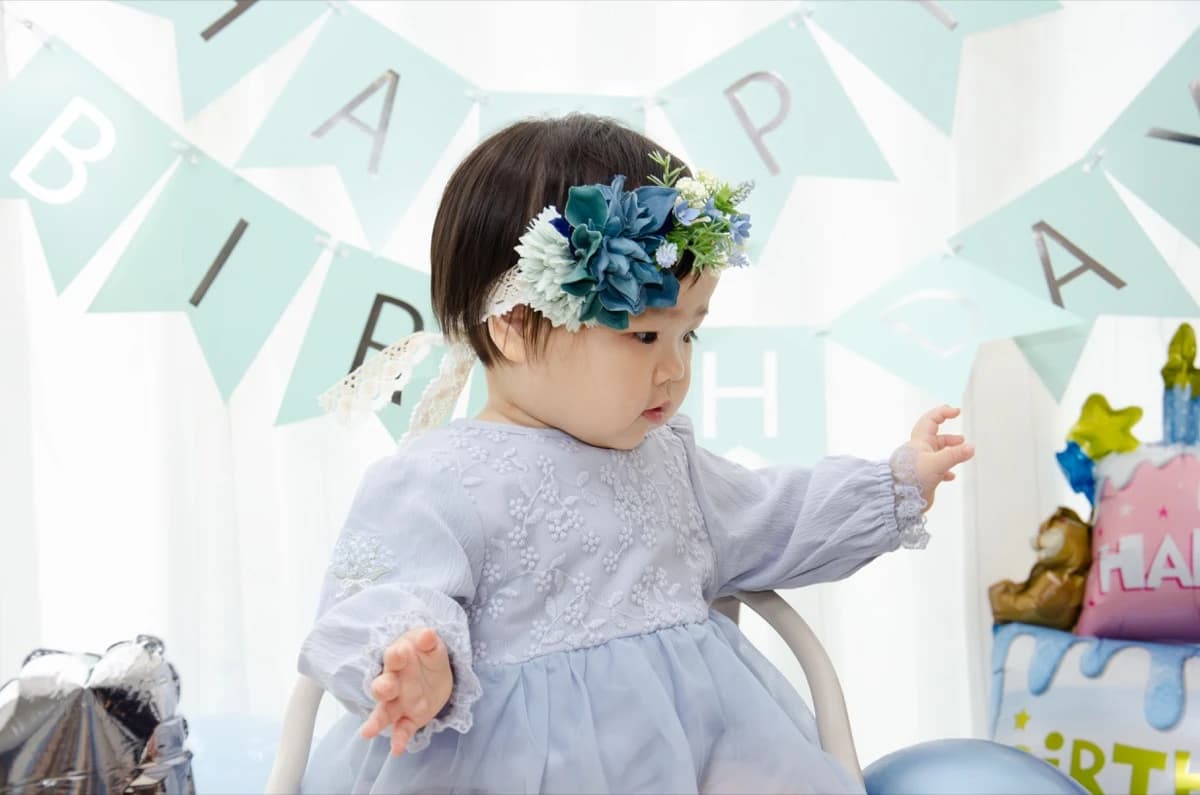 ハーフバースディから一才のお誕生日へ|えがお花 アーティフィシャルフラワー